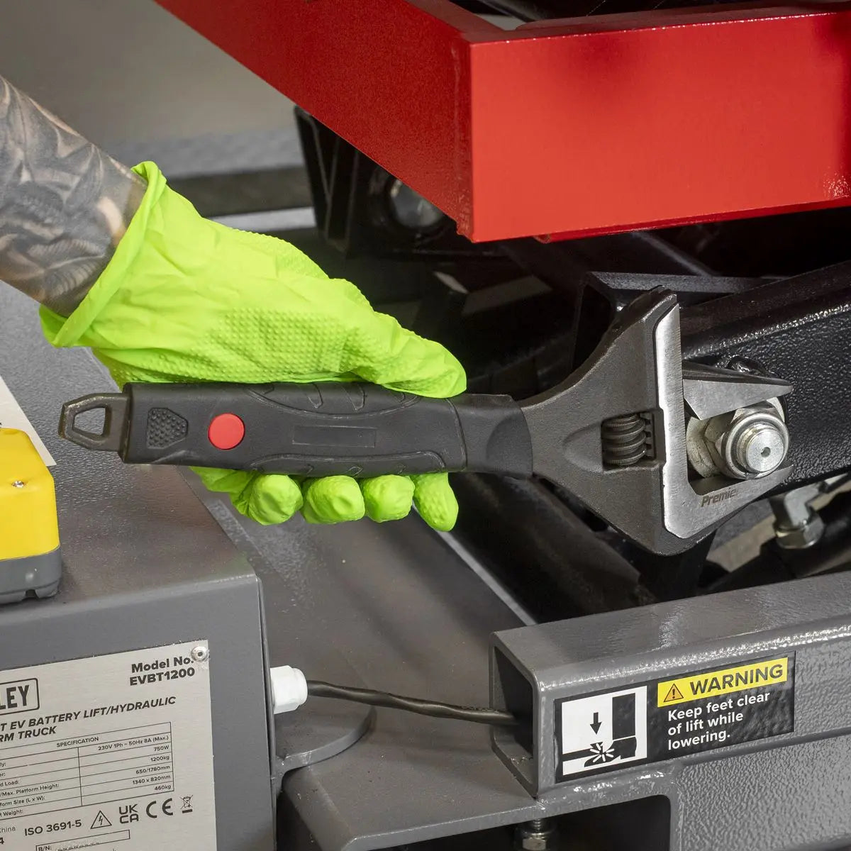 Sealey Premier Adjustable Wide Jaw Wrench 300mm White Rose Tools