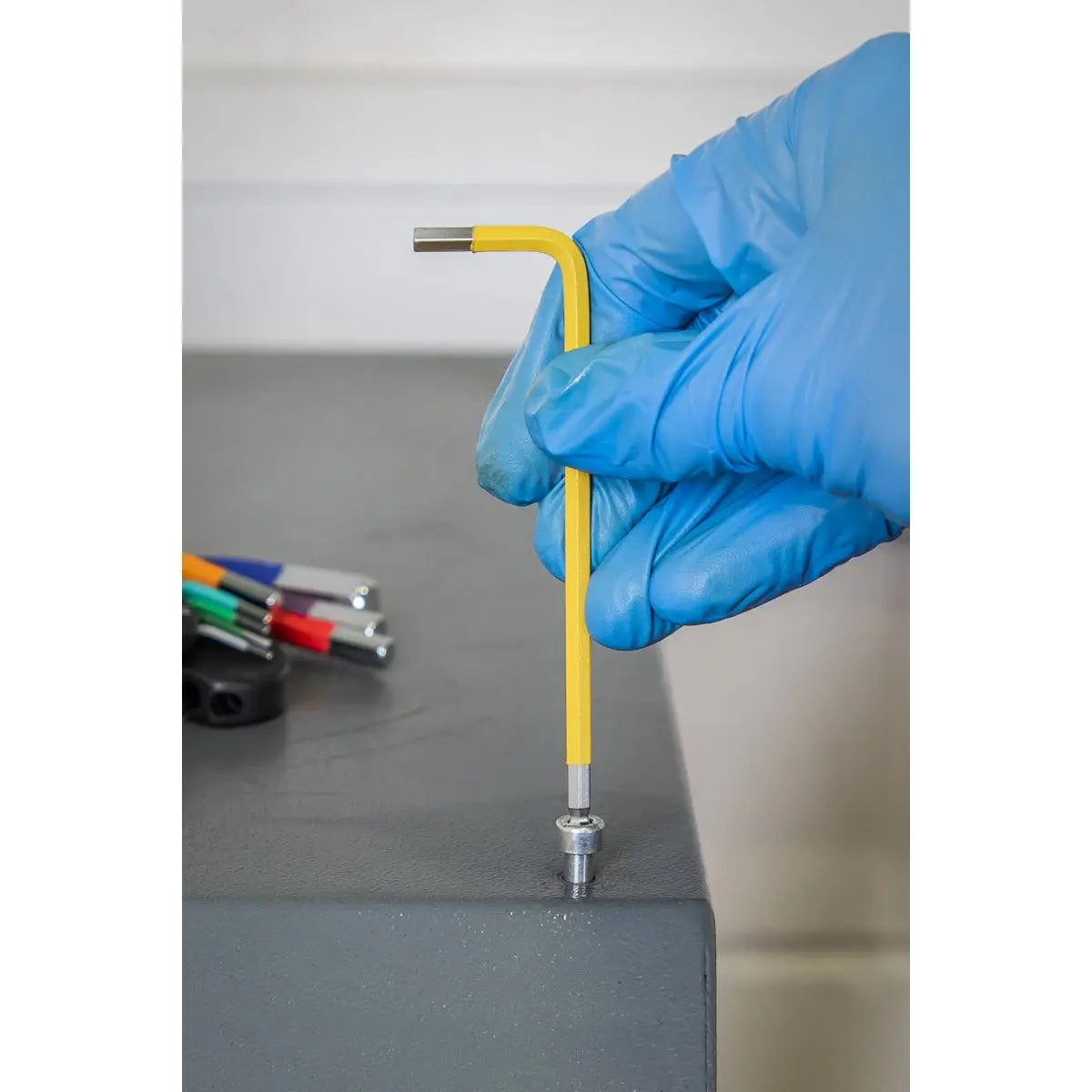 Sealey Premier Ball-End Hex Key Set 9pc Colour-Coded Long Metric - Display Box of 10  White Rose Tools