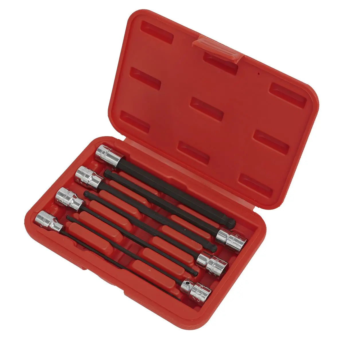 Sealey Premier Ball-End Hex Socket Bit Set 7pc 3/8"Sq Drive 150mm Metric