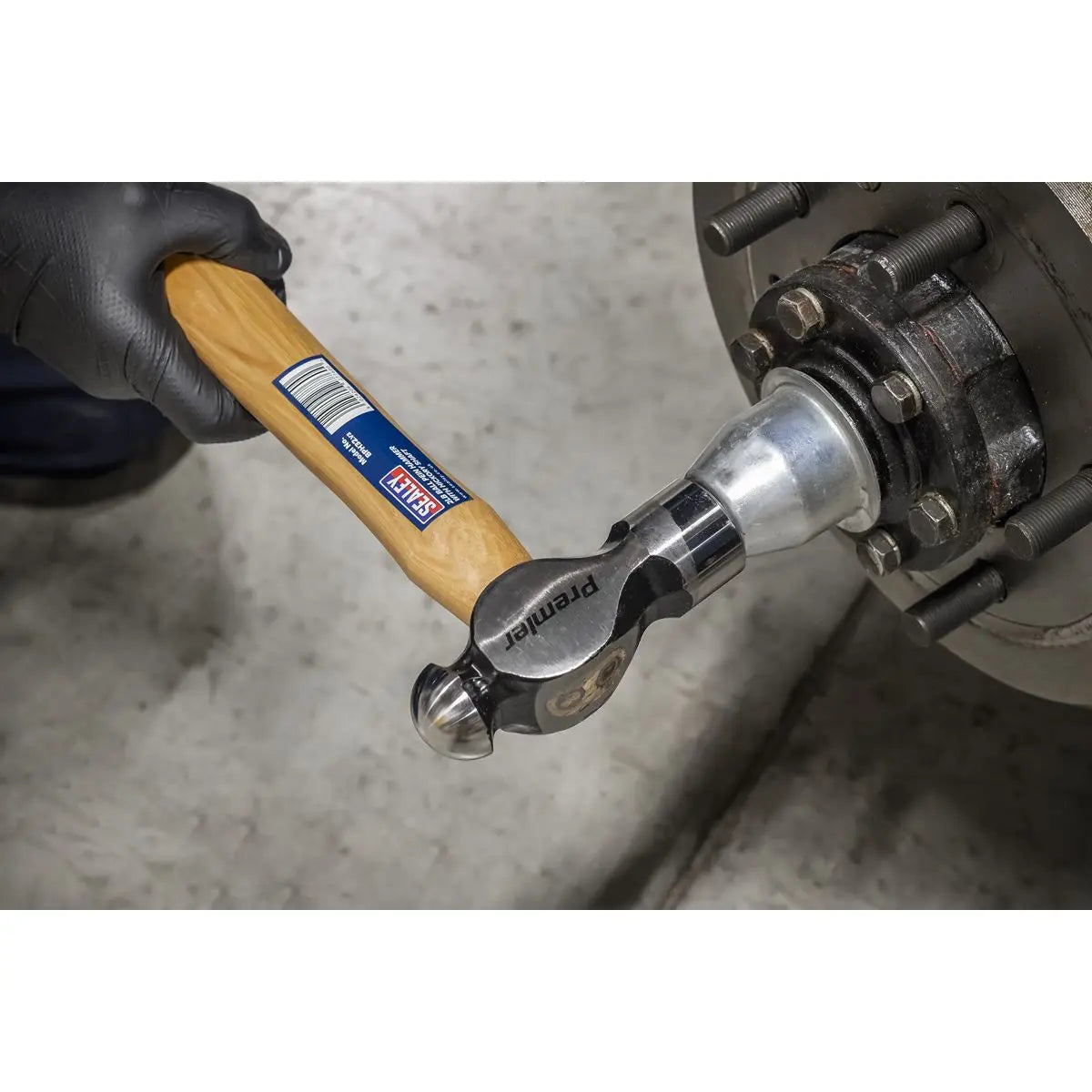 Sealey Premier Ball Pein Hammer 2lb Hickory Shaft