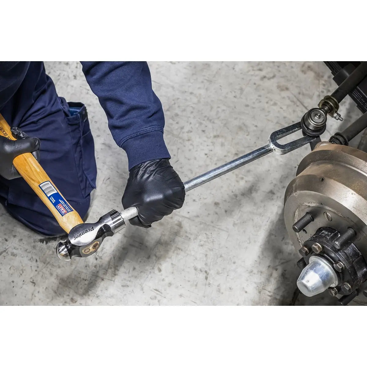 Sealey Premier Ball Pein Hammer 2lb Hickory Shaft