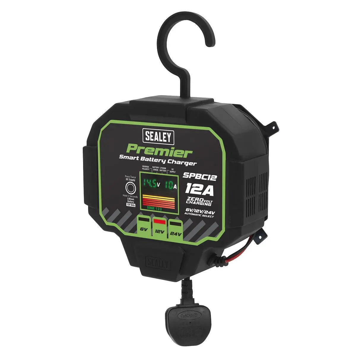 Sealey Premier Battery Maintainer Charger 12A Fully Automatic