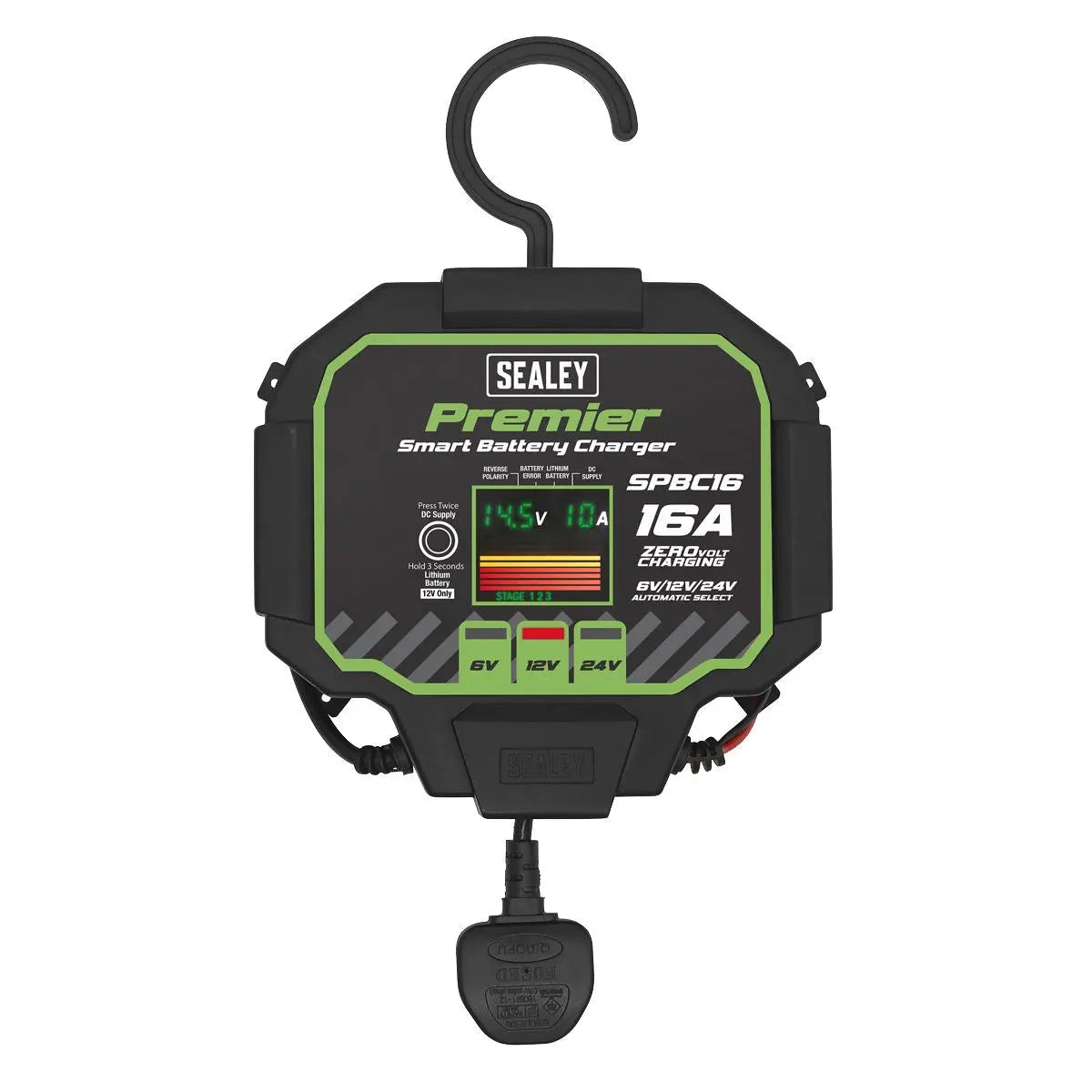 Sealey Premier Battery Maintainer Charger 16A Fully Automatic