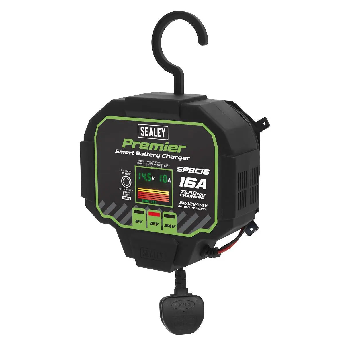 Sealey Premier Battery Maintainer Charger 16A Fully Automatic