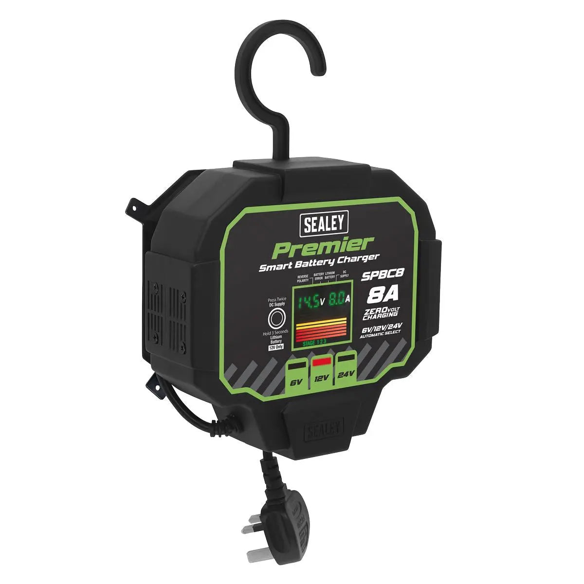 Sealey Premier Battery Maintainer Charger 8A Fully Automatic