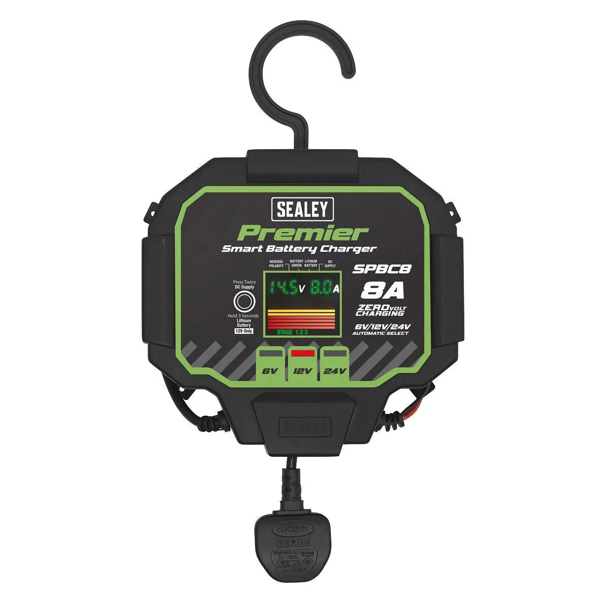 Sealey Premier Battery Maintainer Charger 8A Fully Automatic