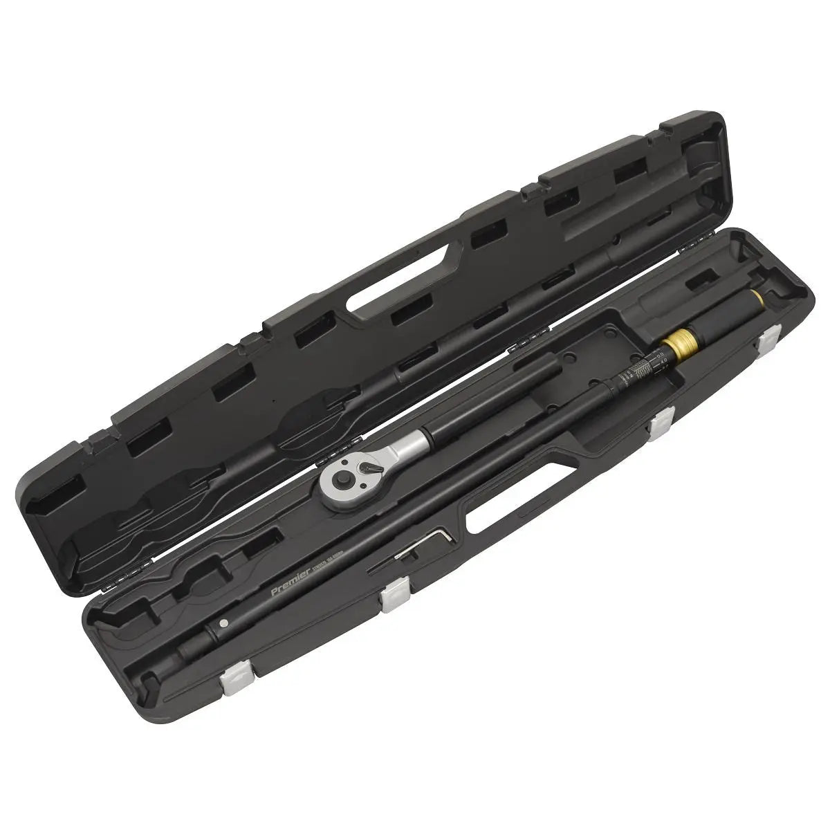 Sealey Premier Black Premier Black Torque Wrench Micrometer 3/4"Sq Drive Calibrated 160-800Nm White Rose Tools