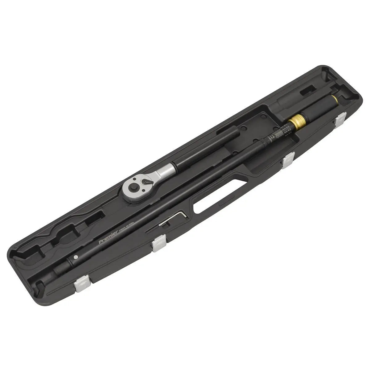 Sealey Premier Black Premier Black Torque Wrench Micrometer 3/4"Sq Drive Calibrated 160-800Nm White Rose Tools