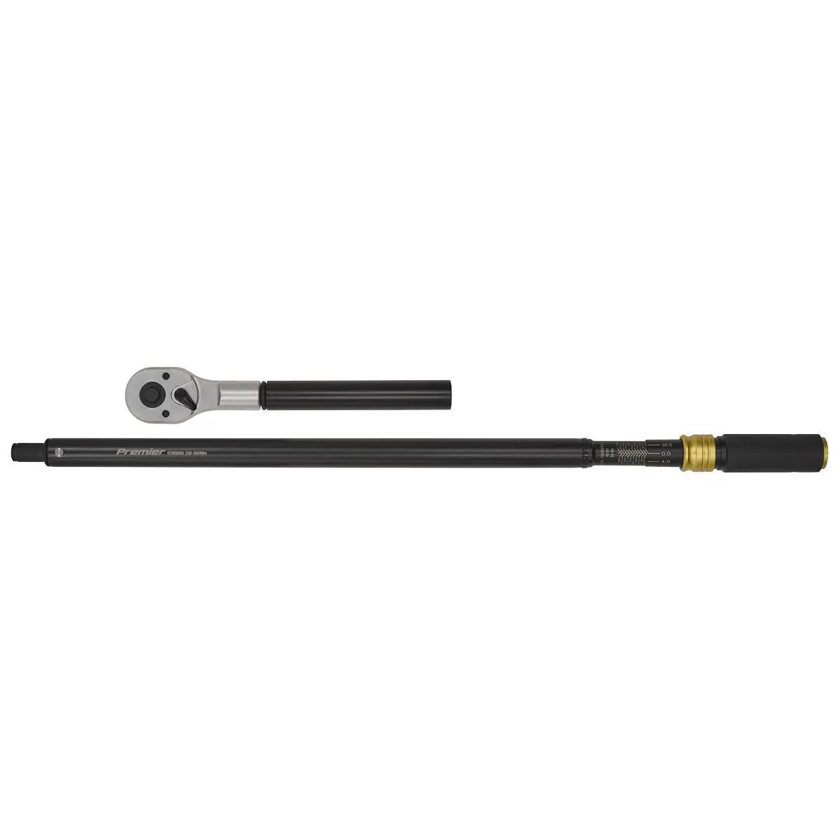 Sealey Premier Black Premier Black Torque Wrench Micrometer 3/4"Sq Drive Calibrated 200-1000Nm White Rose Tools