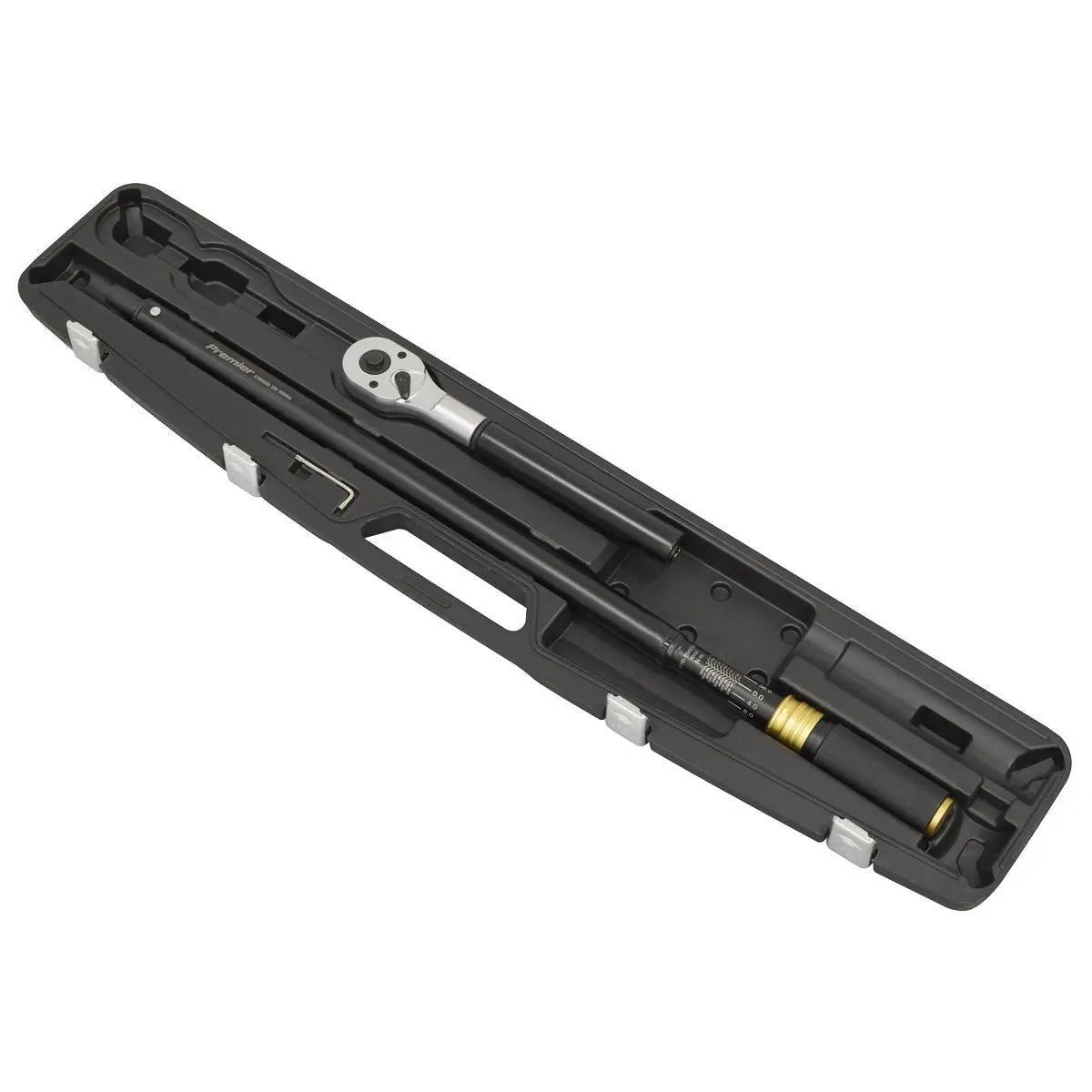 Sealey Premier Black Premier Black Torque Wrench Micrometer 3/4"Sq Drive Calibrated 200-1000Nm White Rose Tools