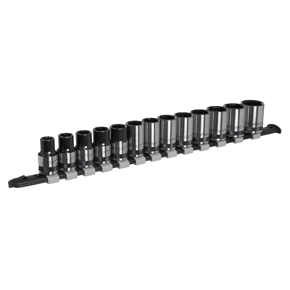 Sealey Premier Black Socket Set 13pc 1/2"Sq Drive Metric - Premier Black