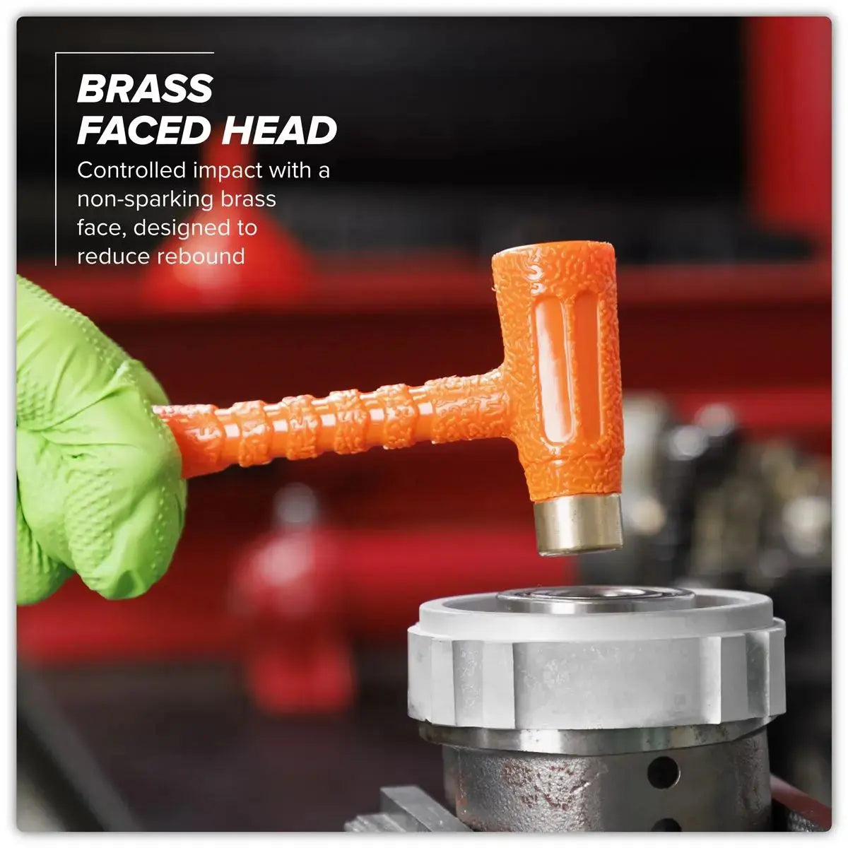 Sealey Premier Brass Faced Dead Blow Hammer 12oz White Rose Tools