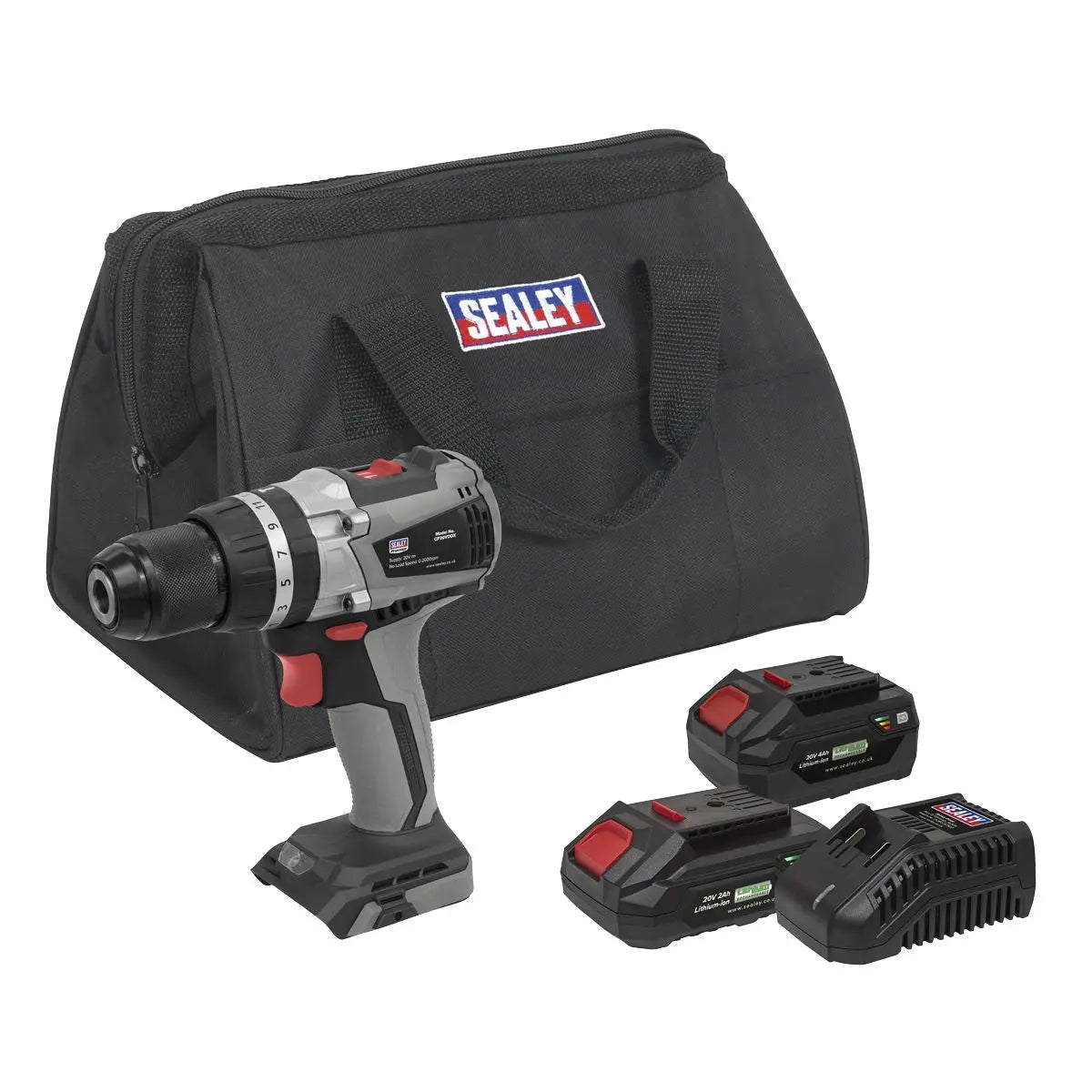 Sealey Premier Brushless Combi Drill Kit Ø13mm 20V SV20 Series - 2 Batteries