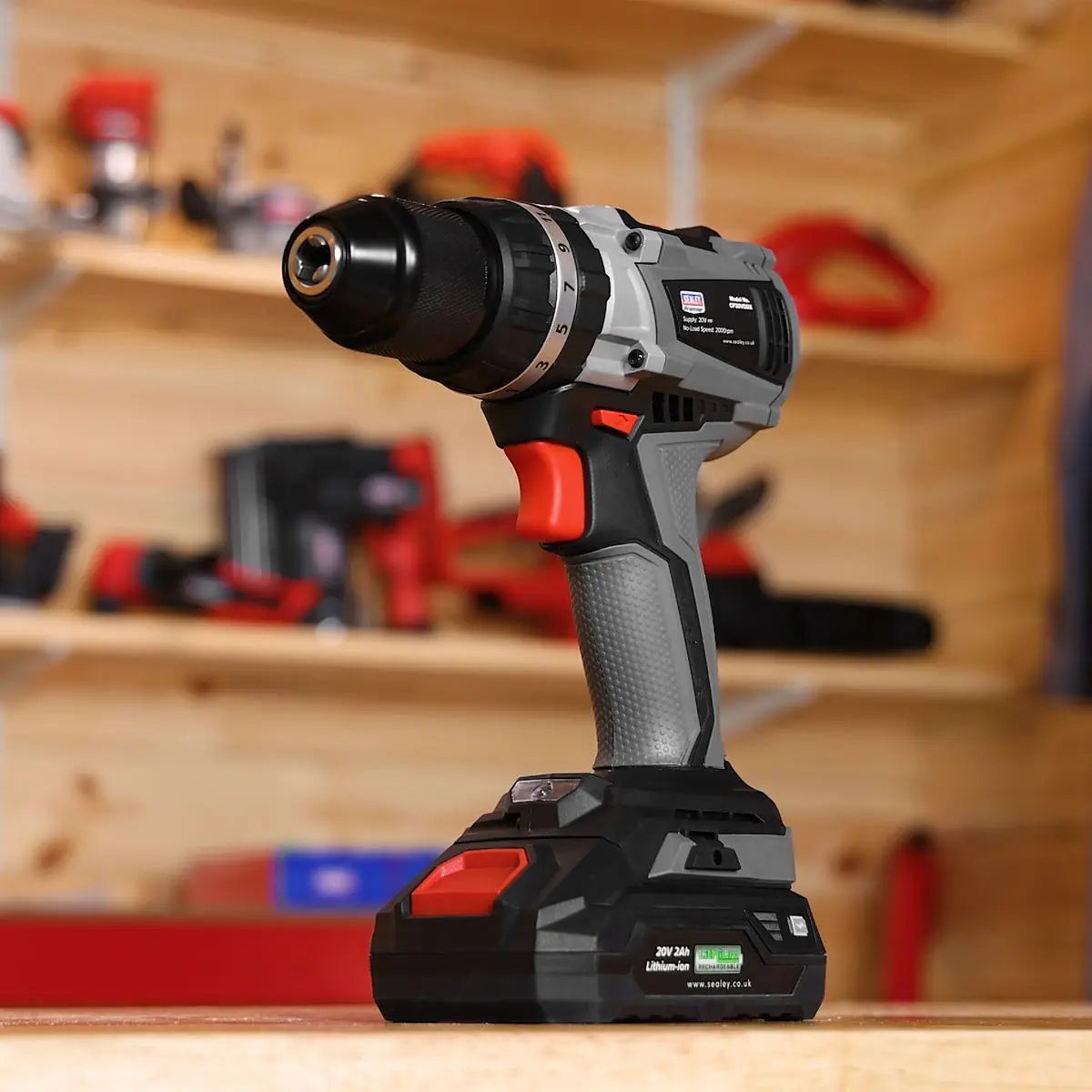Sealey Premier Brushless Combi Drill Ø13mm 20V SV20 Series - Body Only  White Rose Tools