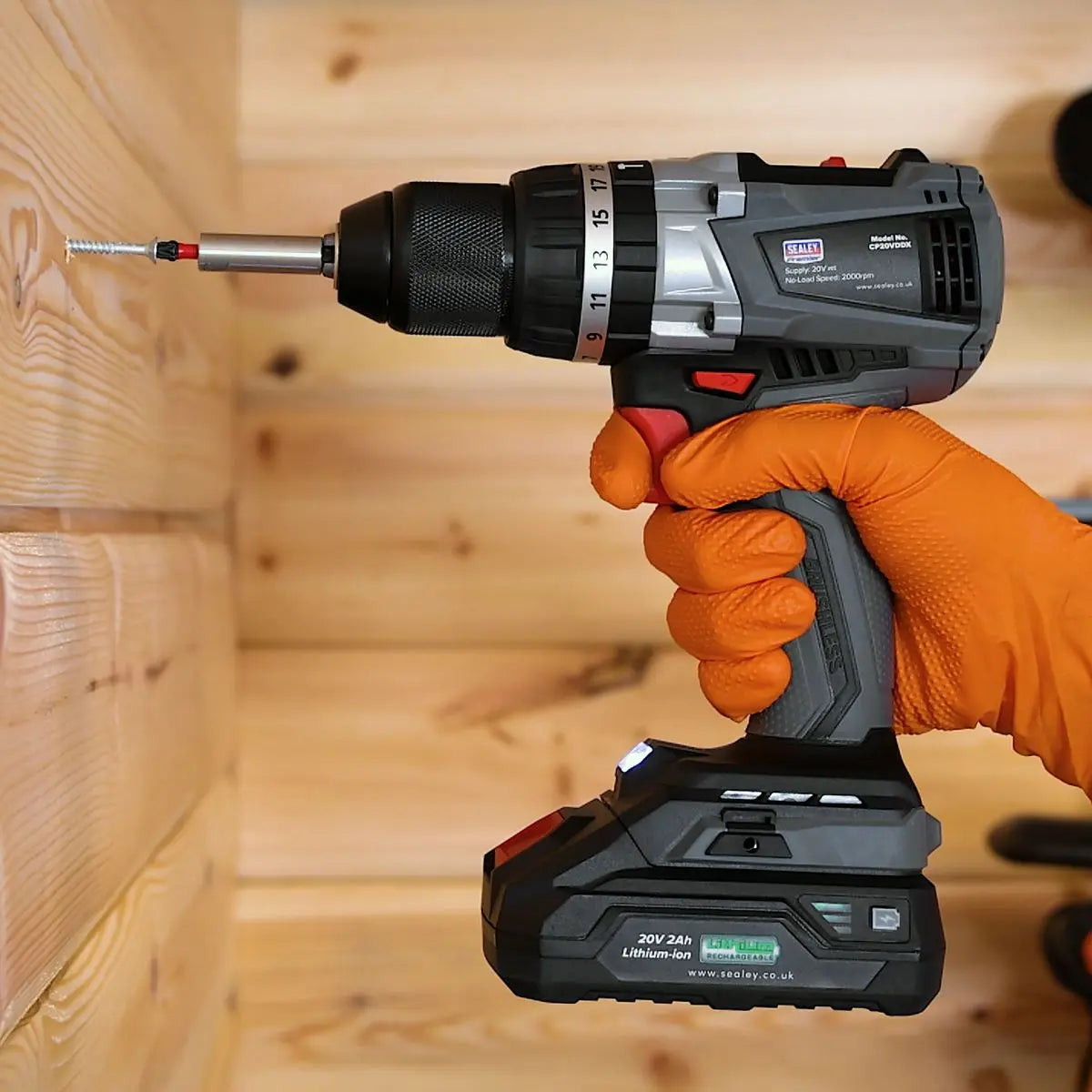 Sealey Premier Brushless Combi Drill Ø13mm 20V SV20 Series - Body Only  White Rose Tools
