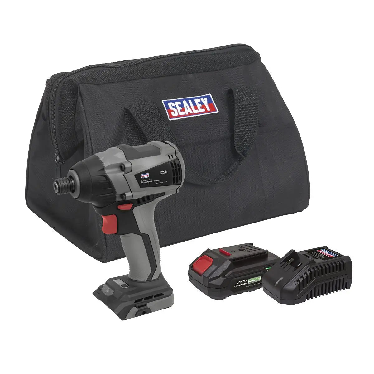 Sealey Premier Brushless Impact Driver Kit 1/4" Hex 20V 2Ah SV20 Series