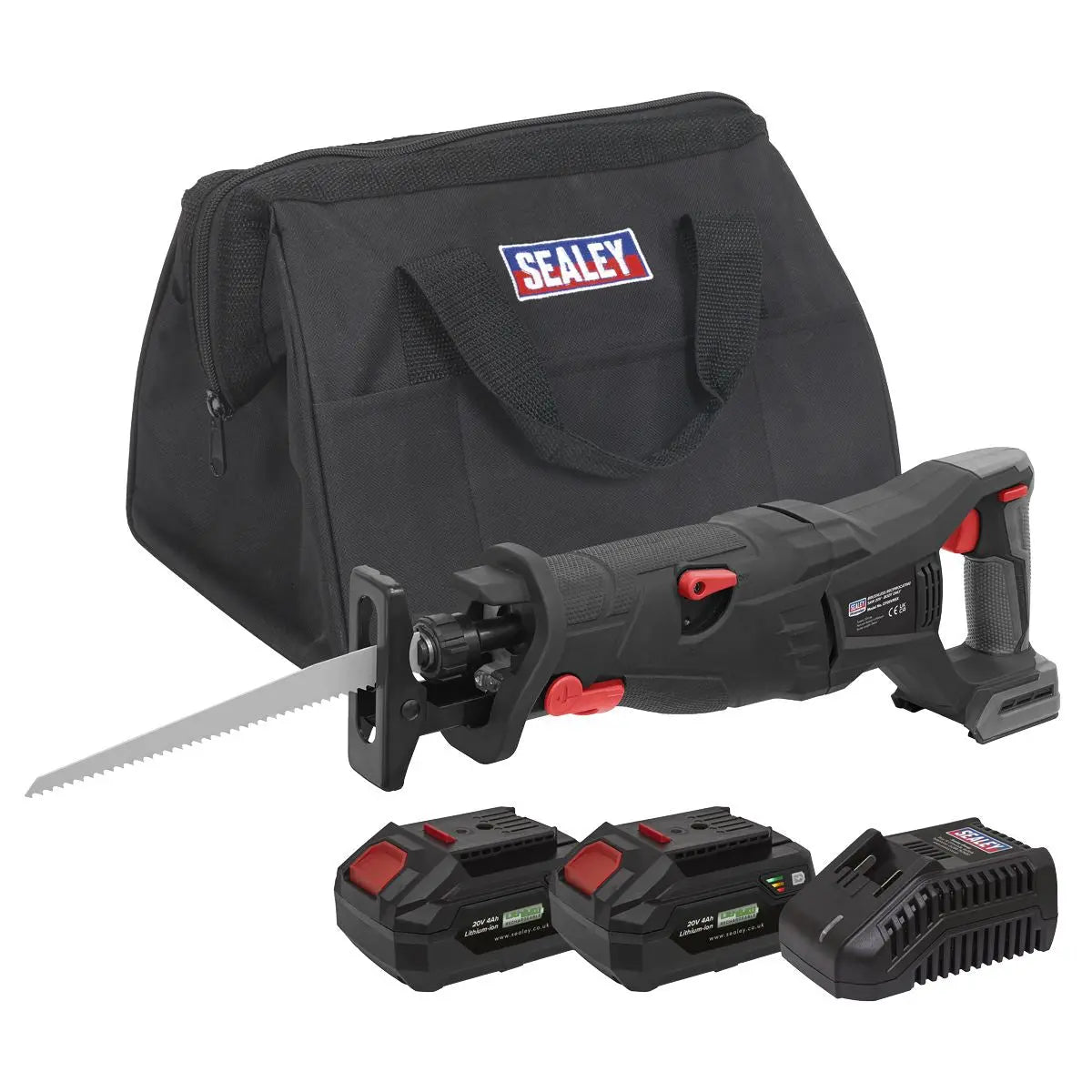 Sealey Premier Brushless Reciprocating Saw 20V 4Ah SV20 Series Kit - 2 Batteries