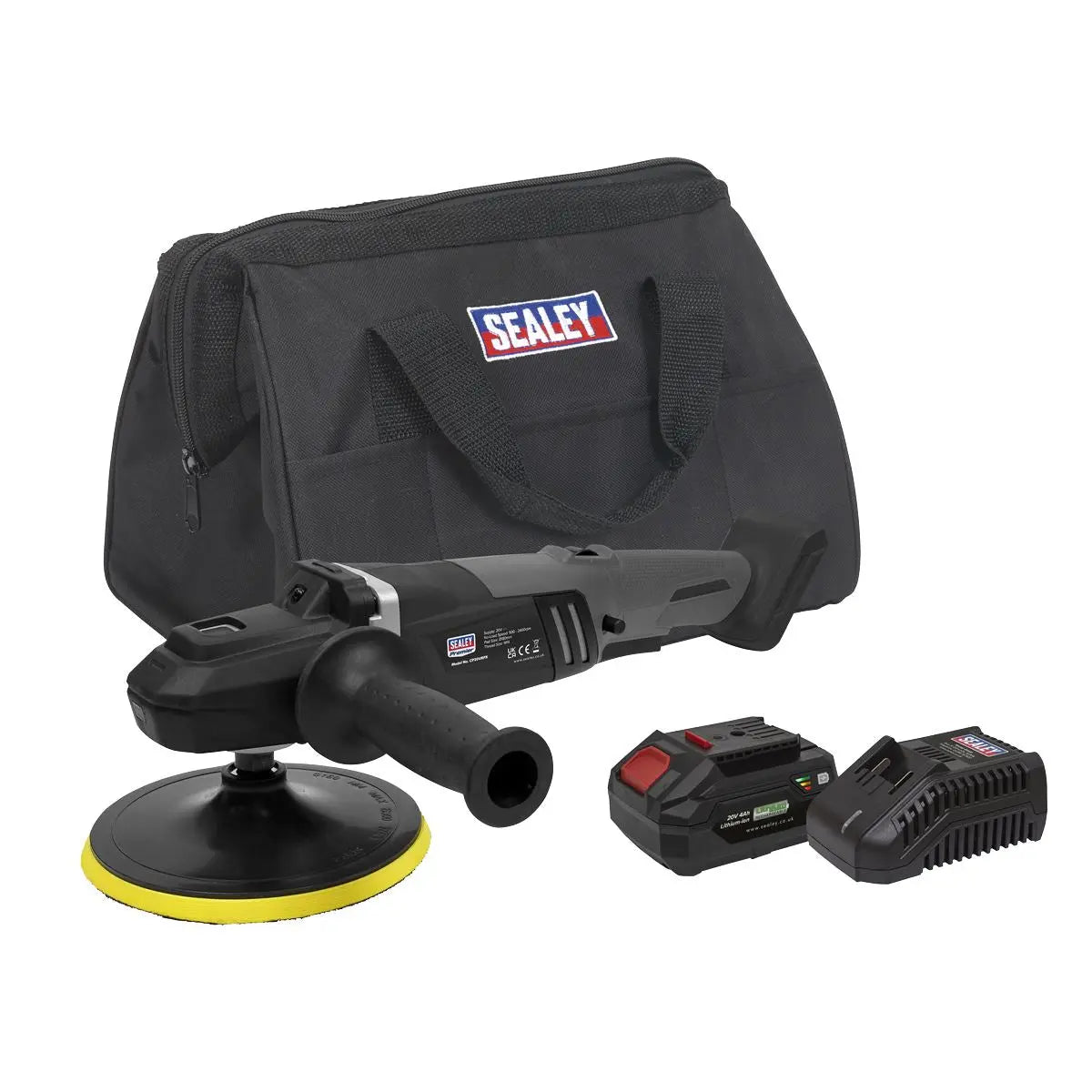 Sealey Premier Brushless Rotary Polisher Kit Ø180mm 20V 4Ah SV20 Series