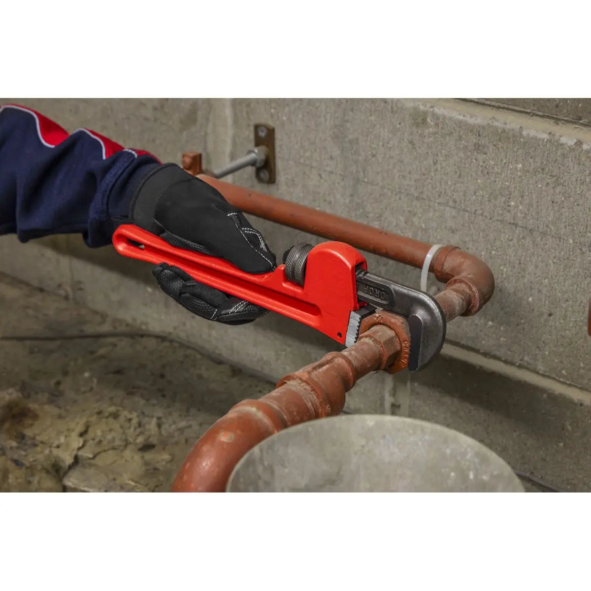 Sealey Premier Cast Steel Pipe Wrench European Pattern 300mm White Rose Tools