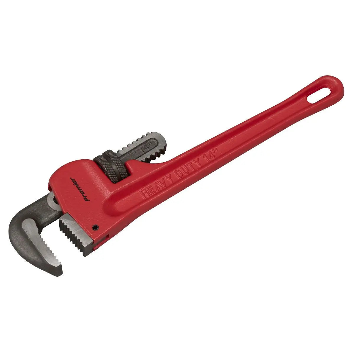 Sealey Premier Cast Steel Pipe Wrench European Pattern 350mm White Rose Tools