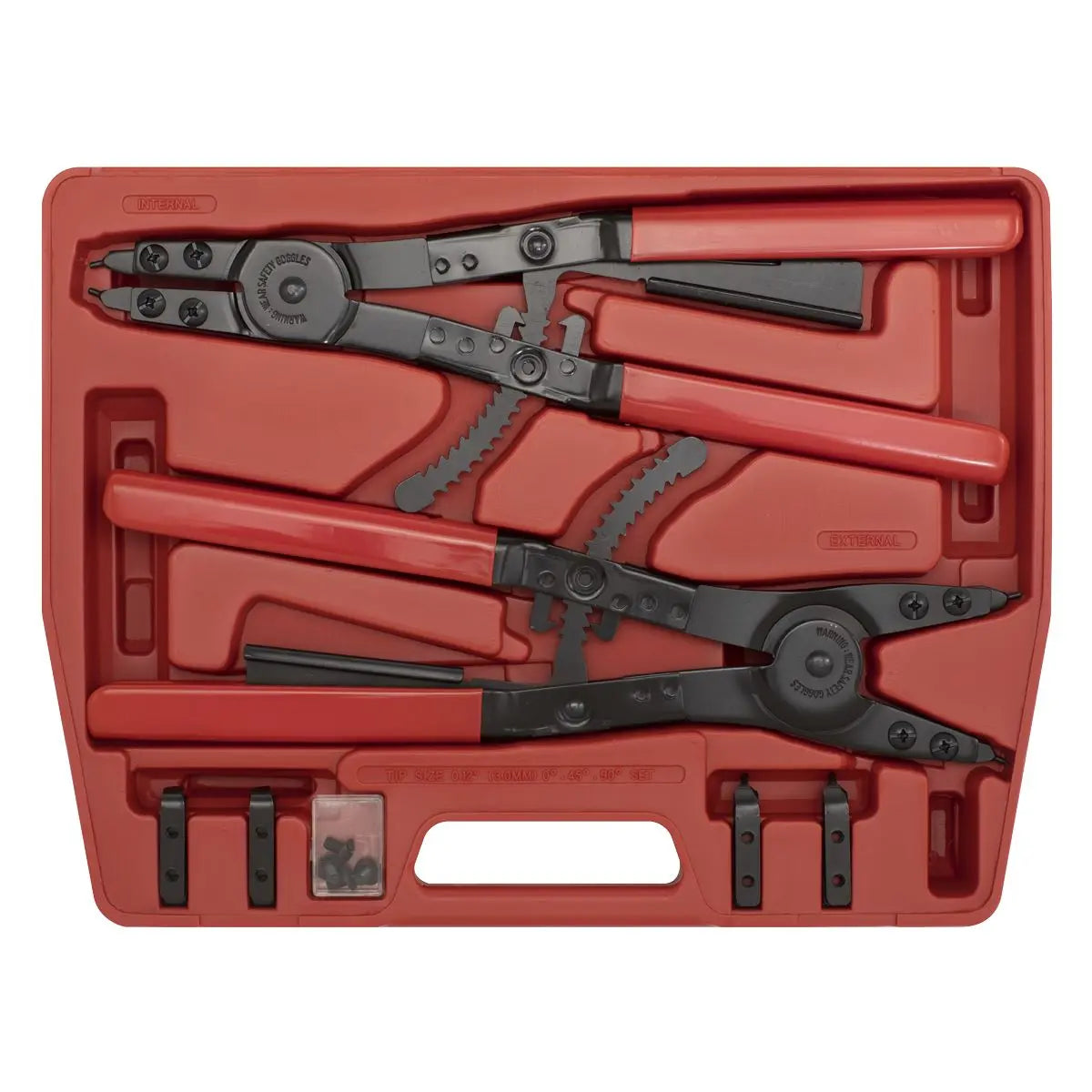 Sealey Premier Circlip Pliers Set Internal/External 400mm Heavy-Duty