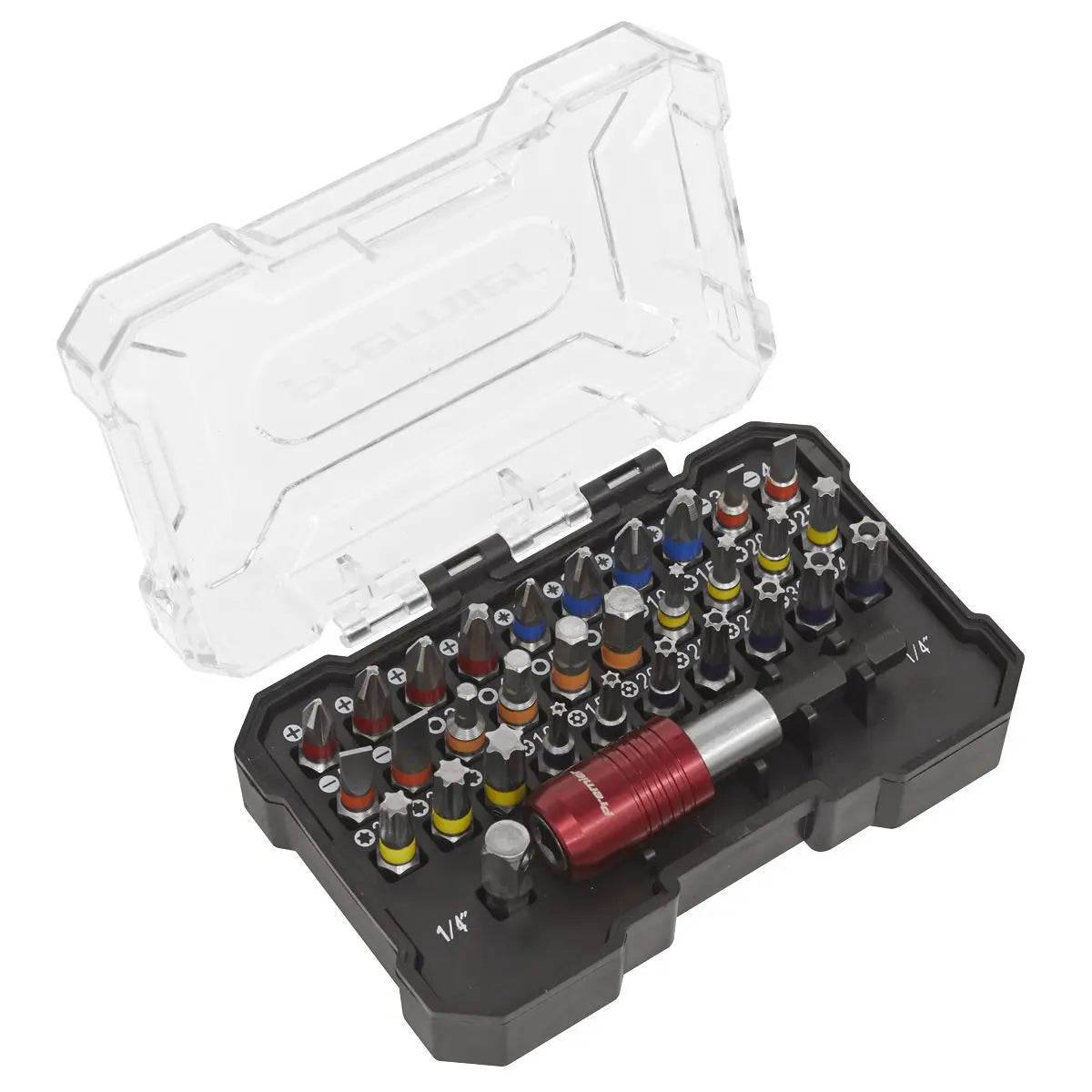 Sealey Premier Colour-Coded Power Tool Bit Set 32pc White Rose Tools
