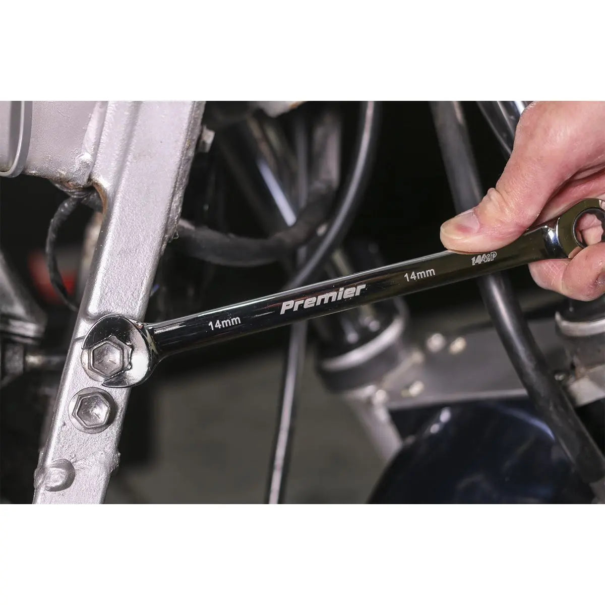 Sealey Premier Combination Ratchet Spanner Set 10pc Extra-Long Metric