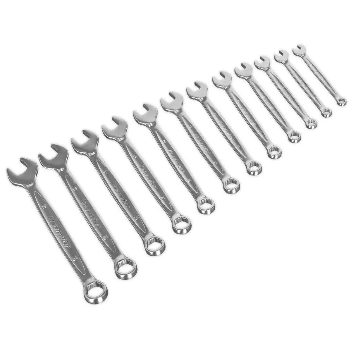 Sealey Premier Combination Spanner Set 12pc Lock-On™ 6pt - Metric
