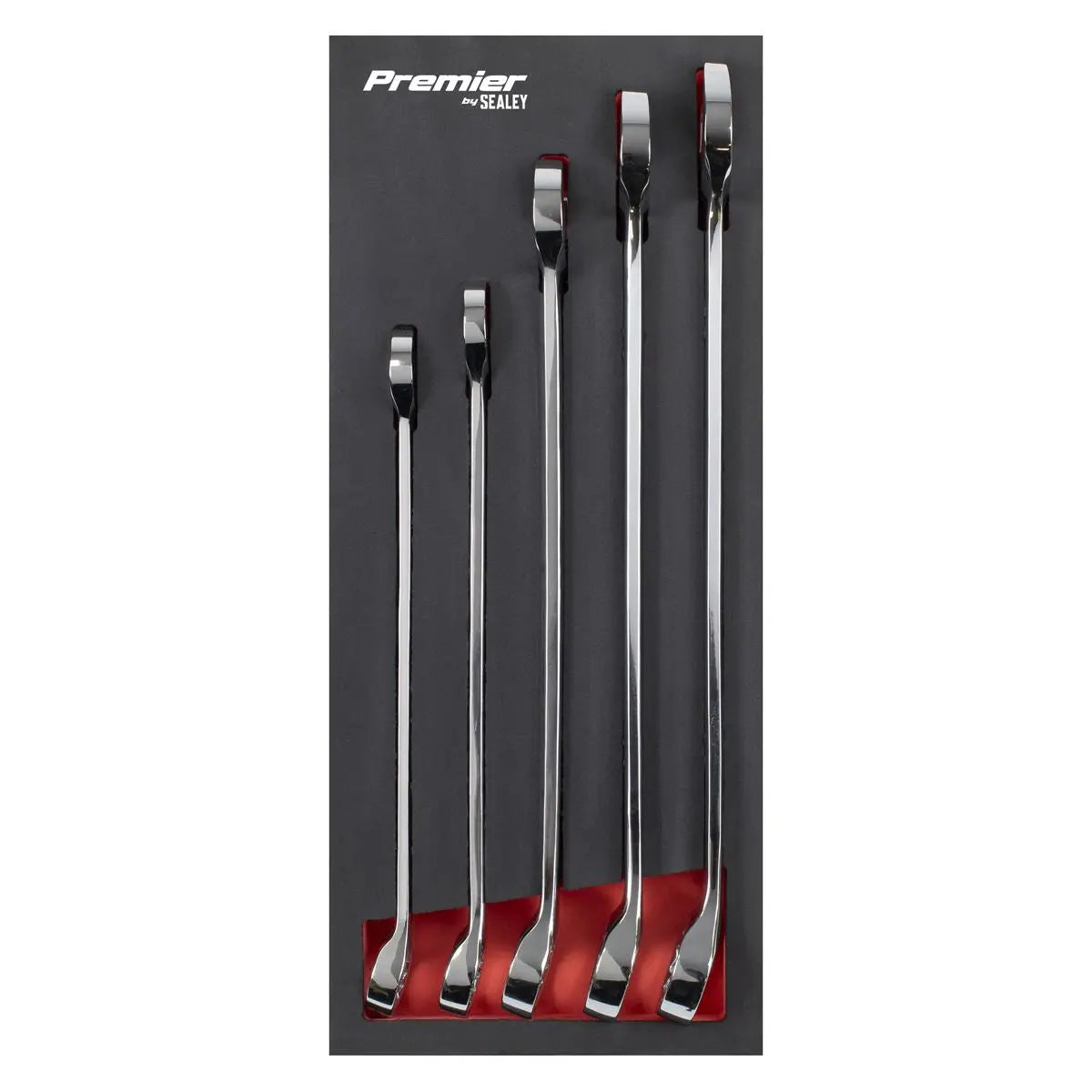 Sealey Premier Combination Spanner Set 5pc Jumbo Metric