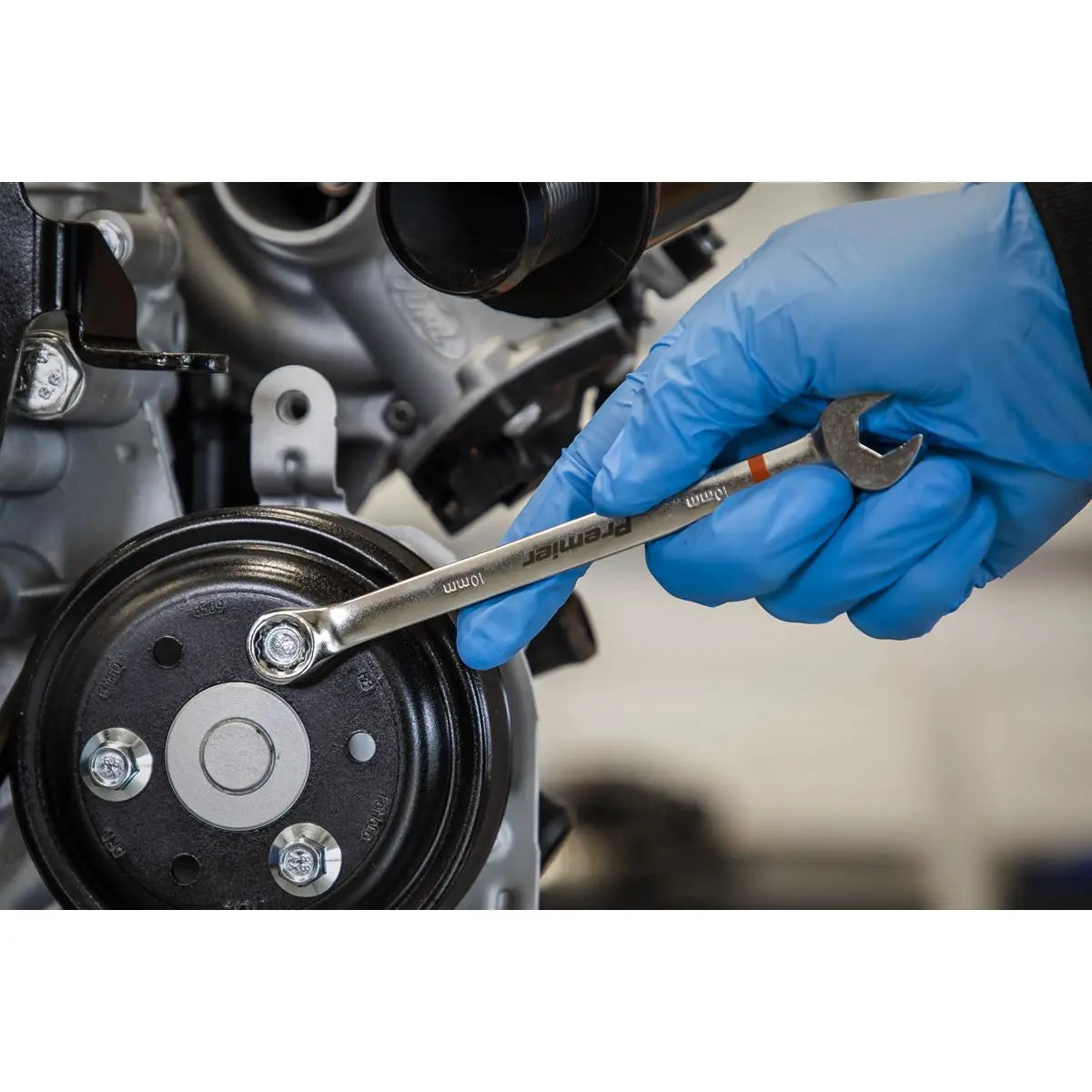 Sealey Premier Combination Spanner Set Anti-Slip 12pc Metric - Platinum Series White Rose Tools