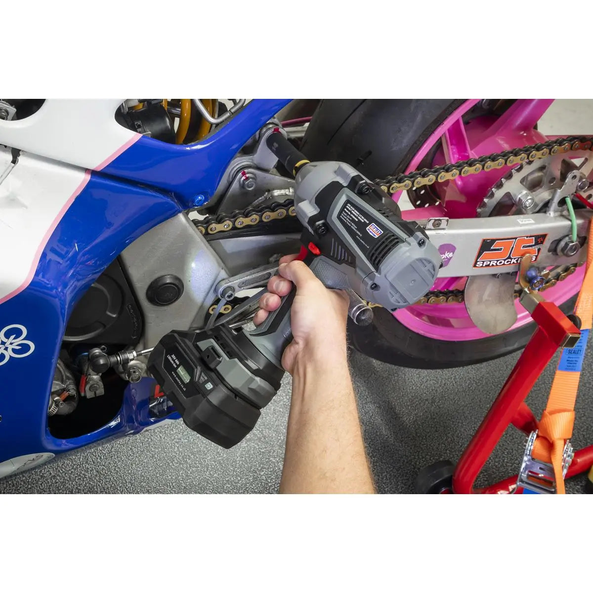 Sealey Premier Cordless Impact Wrench Kit 20V SV20 Series - 2 Batteries White Rose Tools