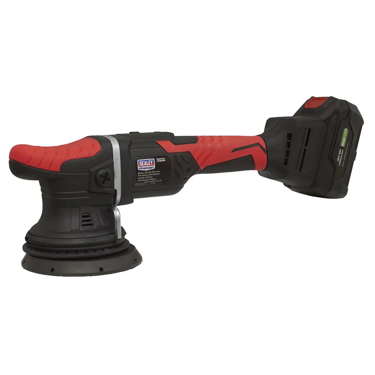 Sealey Premier Cordless Orbital Polisher Ø125mm 20V SV20 Series Lithium-ion - Body Only