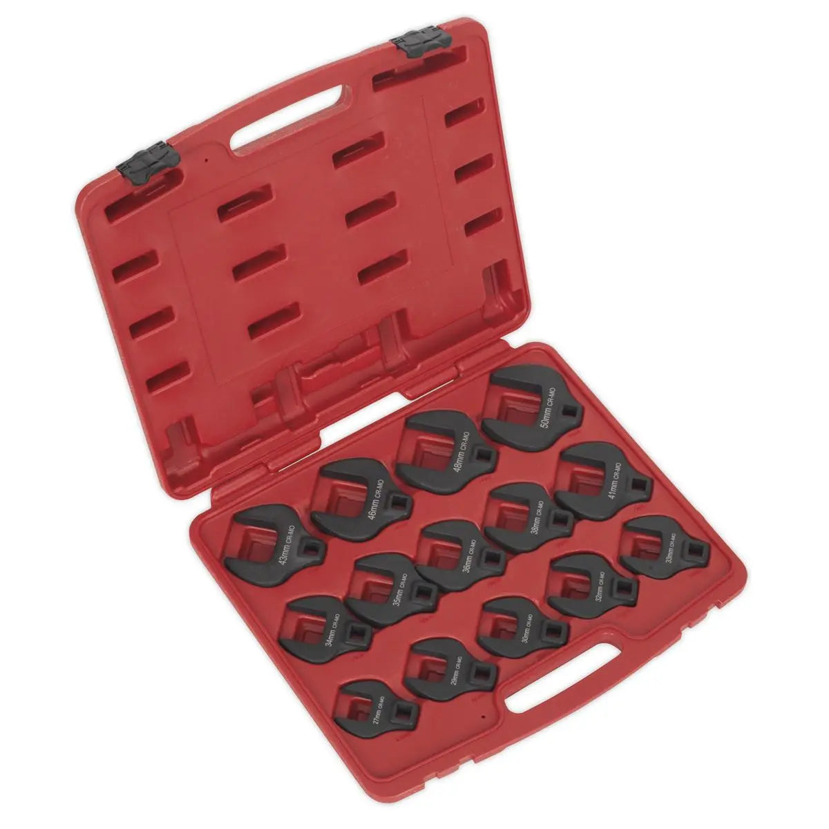 Sealey Premier Crow's Foot Spanner Set 14pc 1/2"Sq Drive Metric