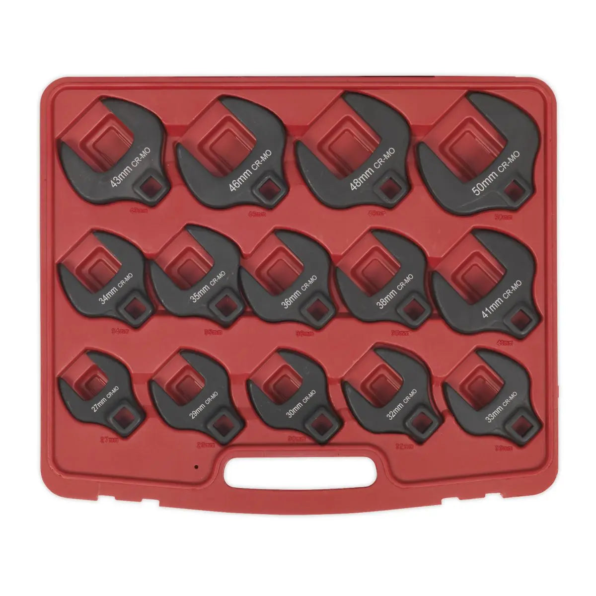 Sealey Premier Crow's Foot Spanner Set 14pc 1/2"Sq Drive Metric