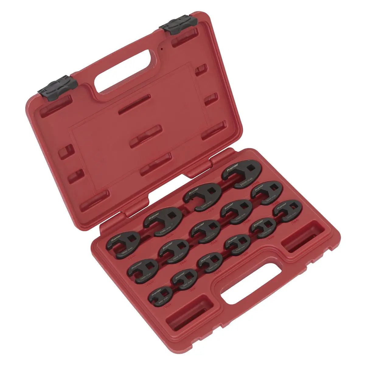 Sealey Premier Crow's Foot Spanner Set 15pc 3/8"Sq Drive Metric