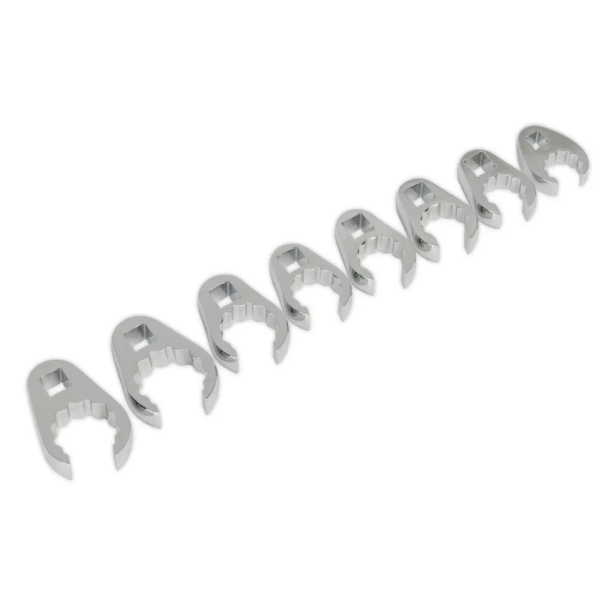 Sealey Premier Crow's Foot Spanner Set 8pc 1/2"Sq Drive Metric