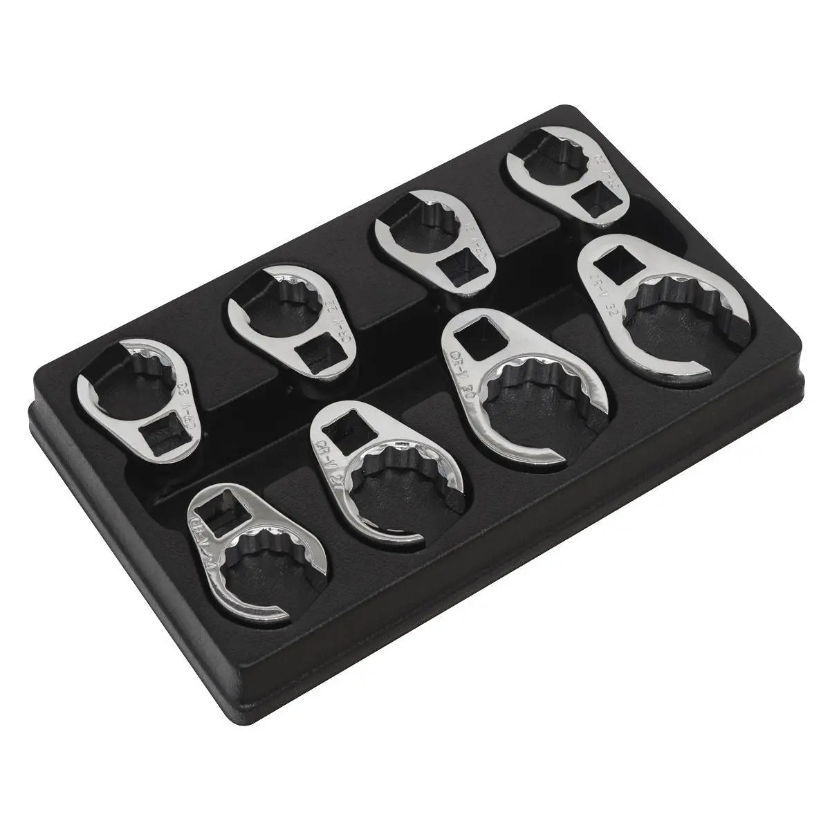 Sealey Premier Crow's Foot Spanner Set 8pc 1/2"Sq Drive Metric