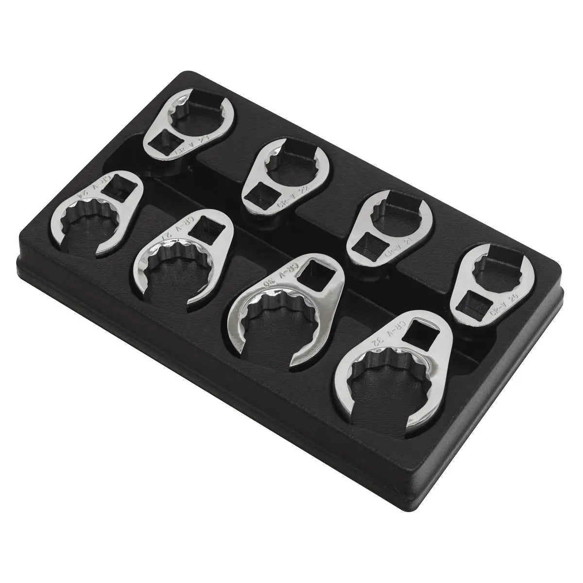 Sealey Premier Crow's Foot Spanner Set 8pc 1/2"Sq Drive Metric