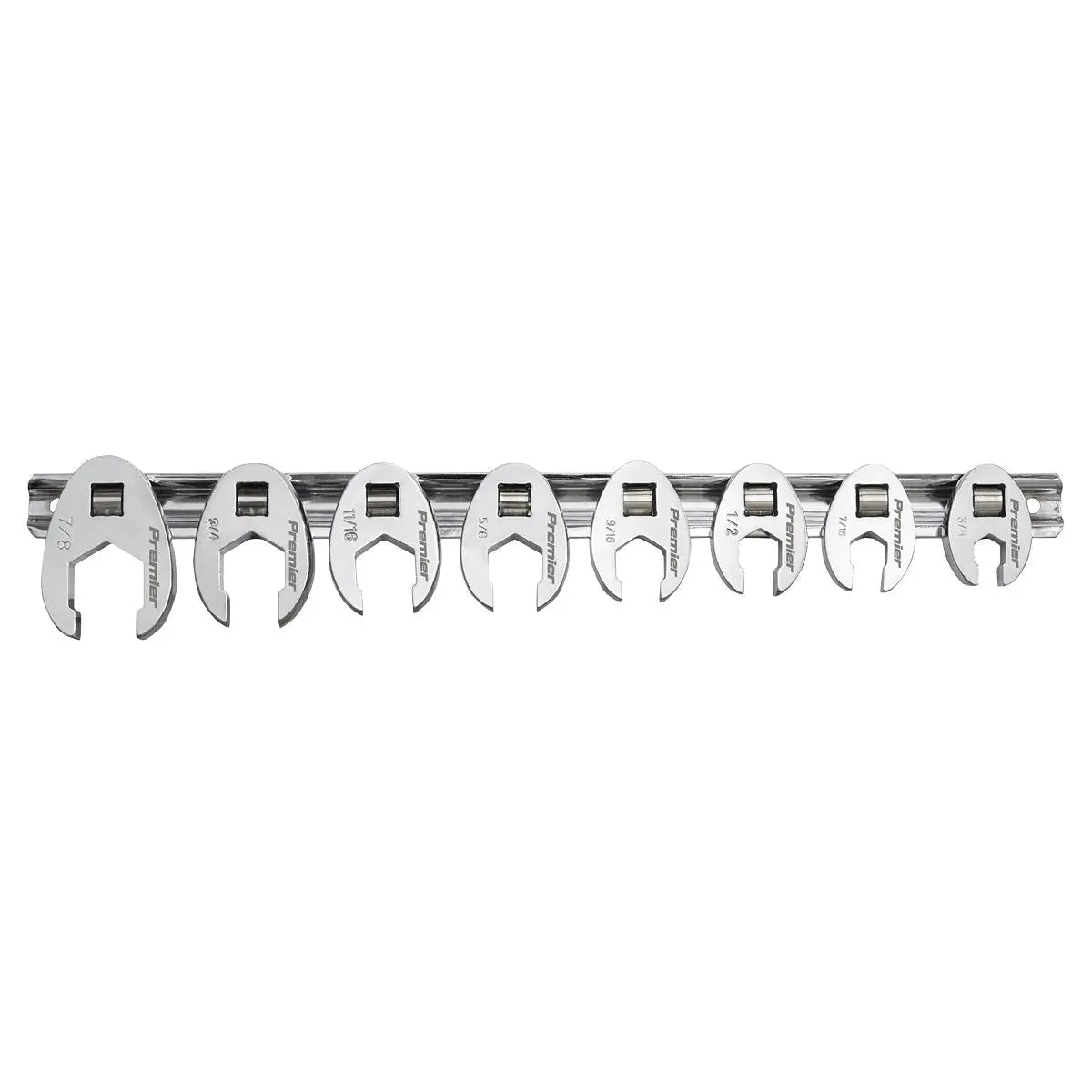Sealey Premier Crow's Foot Spanner Set 8pc 3/8"Sq Drive Imperial