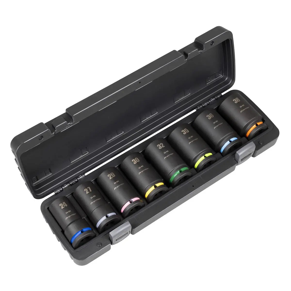Sealey Premier Deep Impact Socket Set 3/4"Sq Drive 8pc White Rose Tools