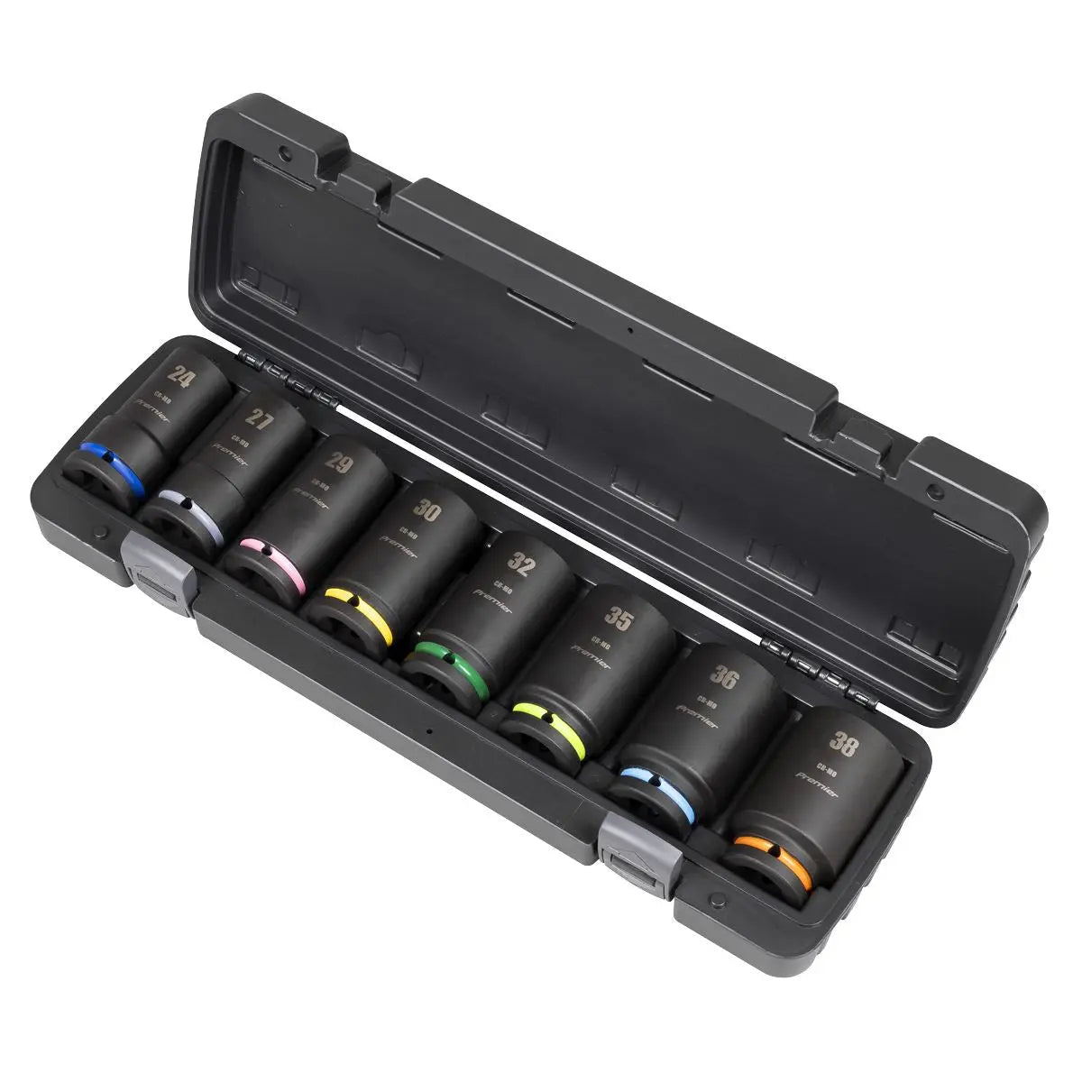 Sealey Premier Deep Impact Socket Set 3/4"Sq Drive 8pc White Rose Tools