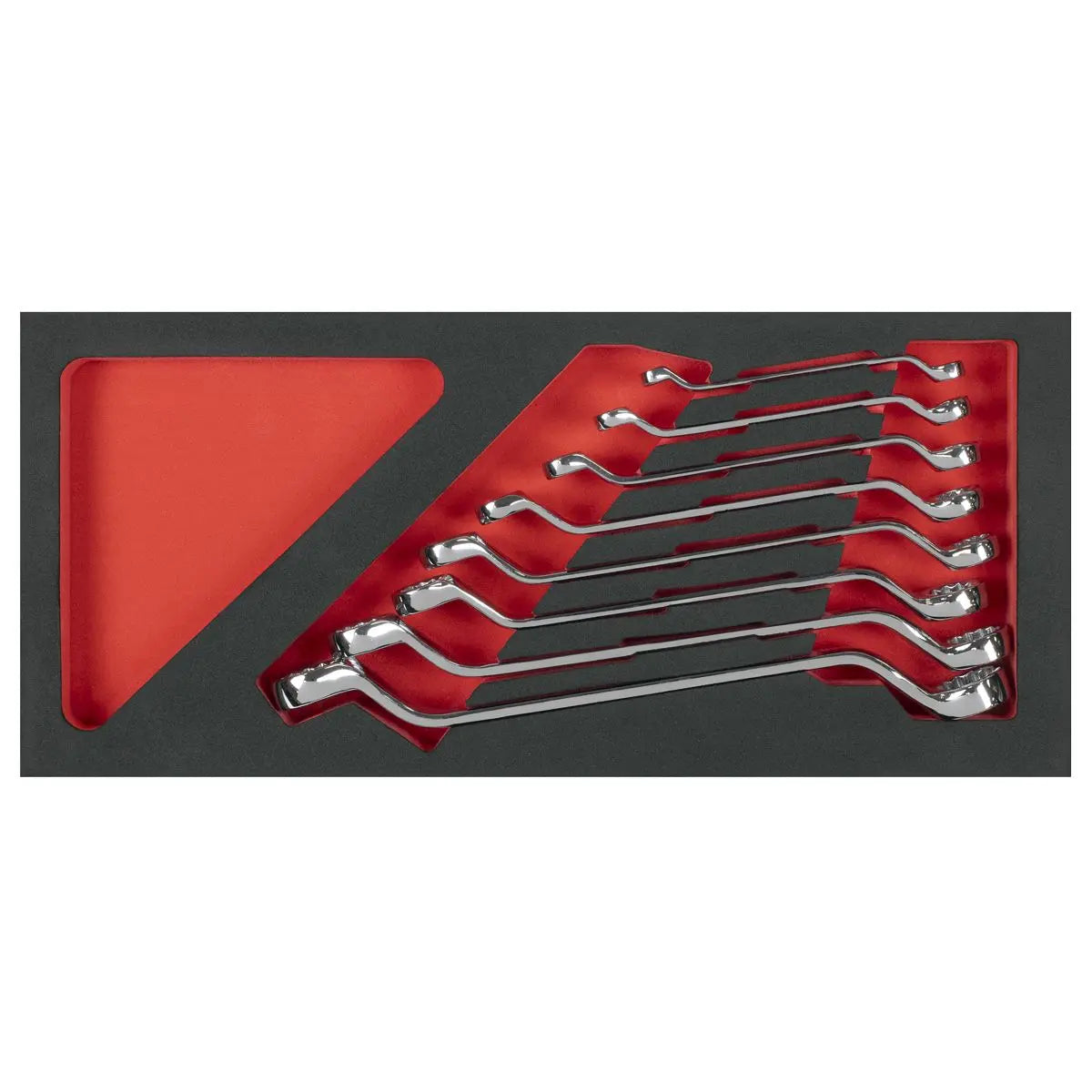 Sealey Premier Deep Offset Spanner Set with Tool Tray 8pc  White Rose Tools