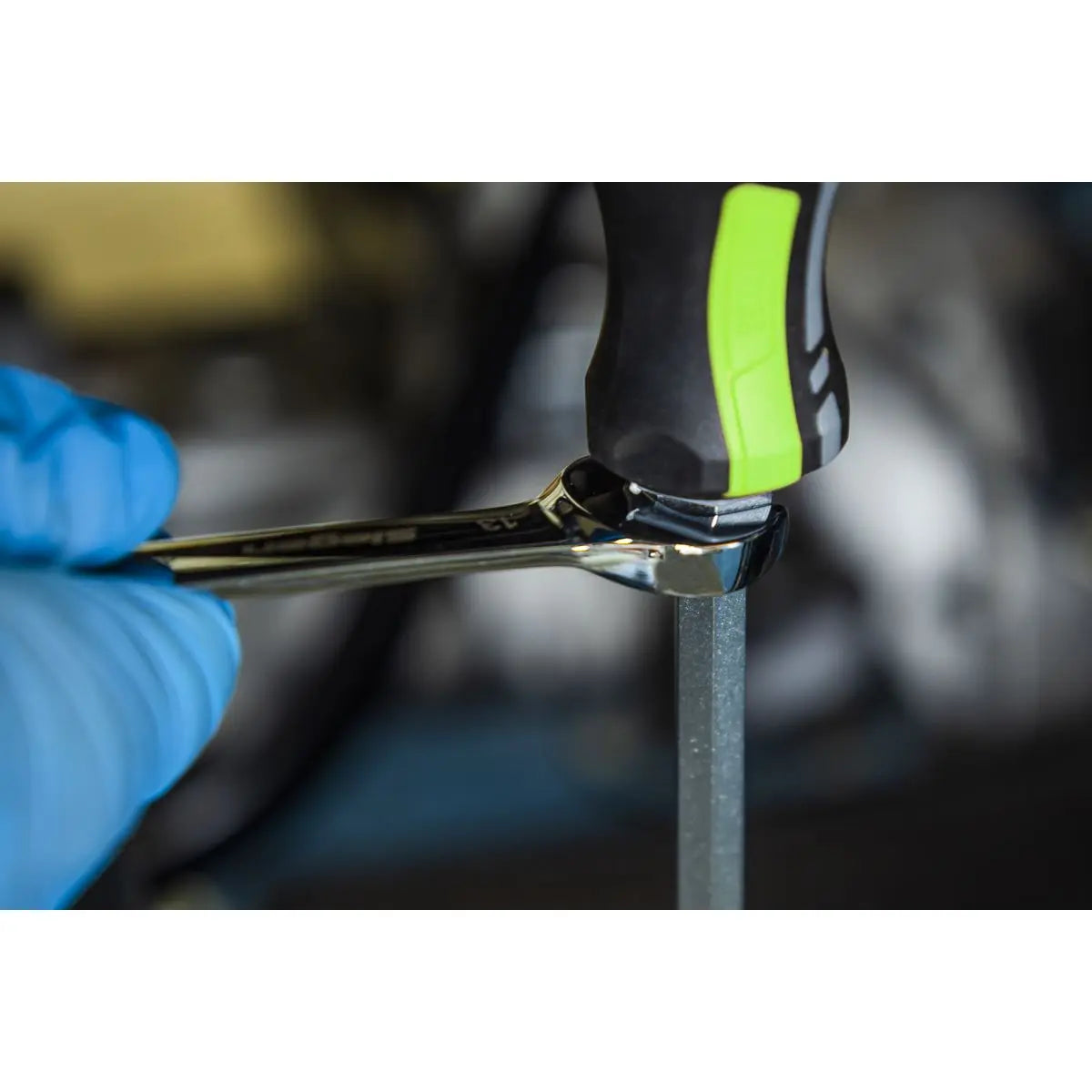 Sealey Premier Extra-Long Hammer-Thru Screwdriver Set Hi-Vis Green 450mm 3pc