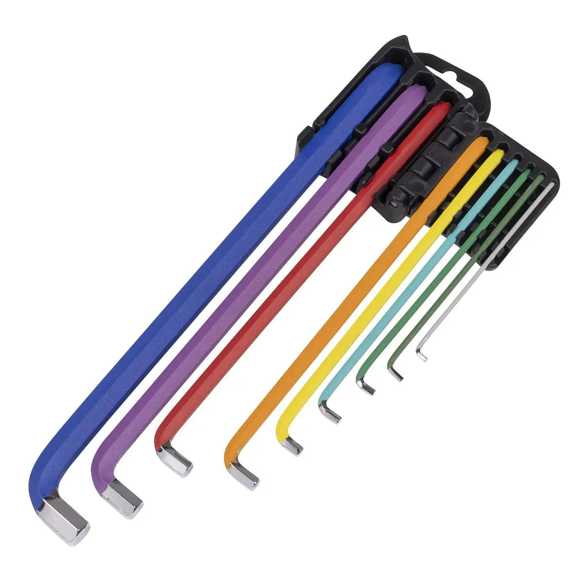 Sealey Premier Extra-Long Stubby Element Hex Key Set 9pc White Rose Tools
