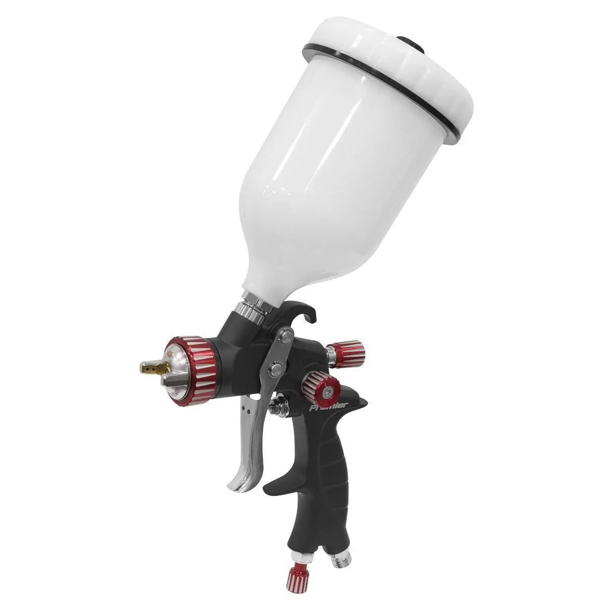 Sealey Premier HVLP Gravity Feed Spray Gun - 1.3mm Set-Up White Rose Tools