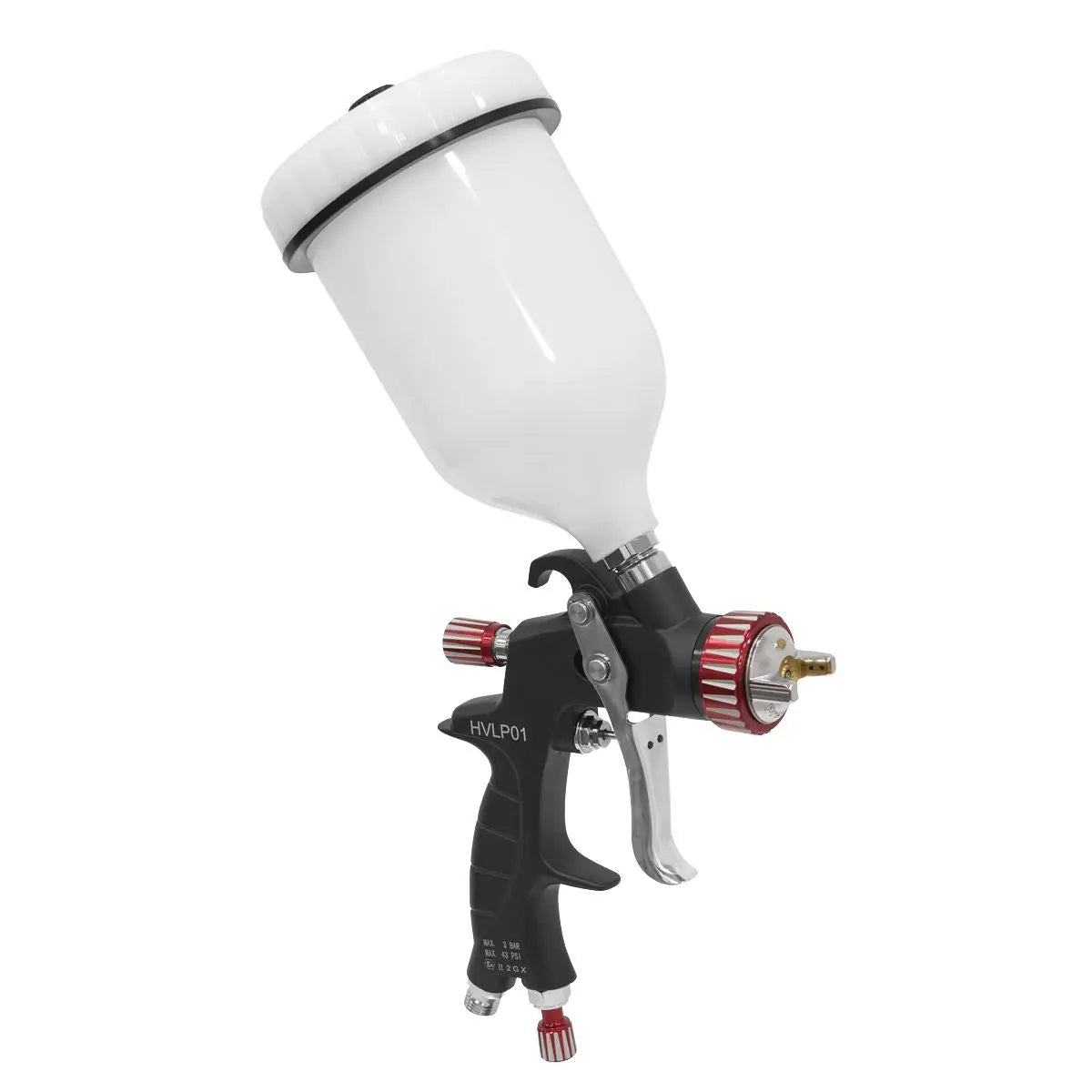 Sealey Premier HVLP Gravity Feed Spray Gun - 1.3mm Set-Up White Rose Tools