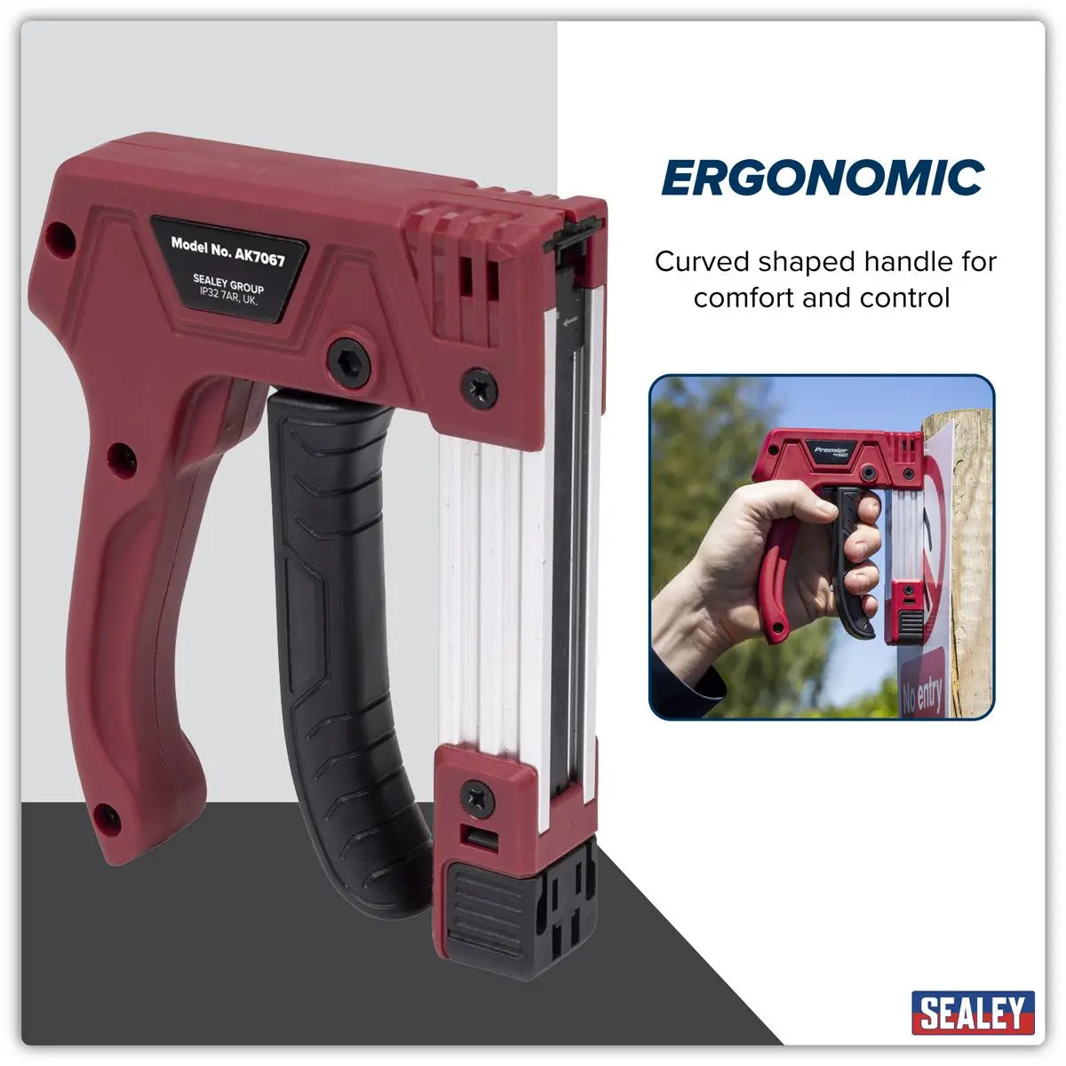 Sealey Premier Heavy-Duty Staple & Brad Nail Gun  White Rose Tools