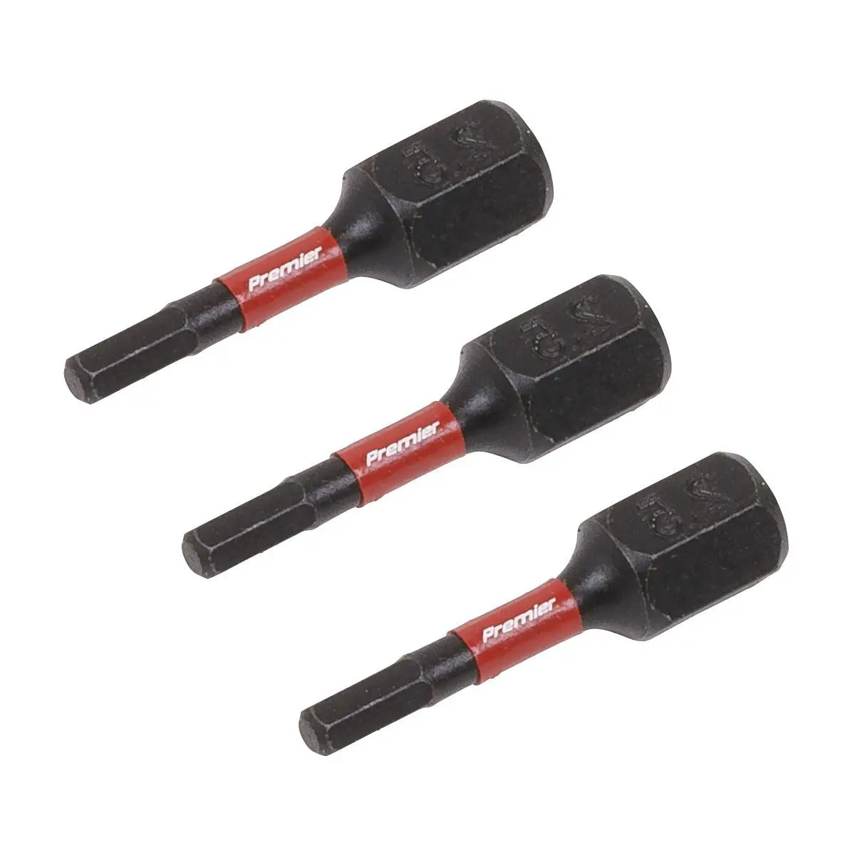 Sealey Premier Hex 2.5mm Impact Power Tool Bits 25mm - 3pc