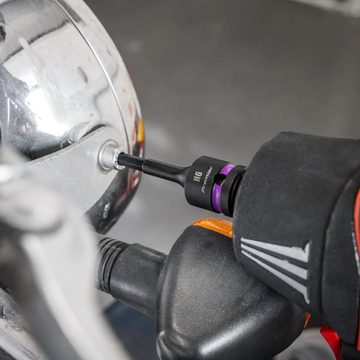 Sealey Premier Hex Impact Socket Bit Set 8pc 1/2"Sq Drive White Rose Tools