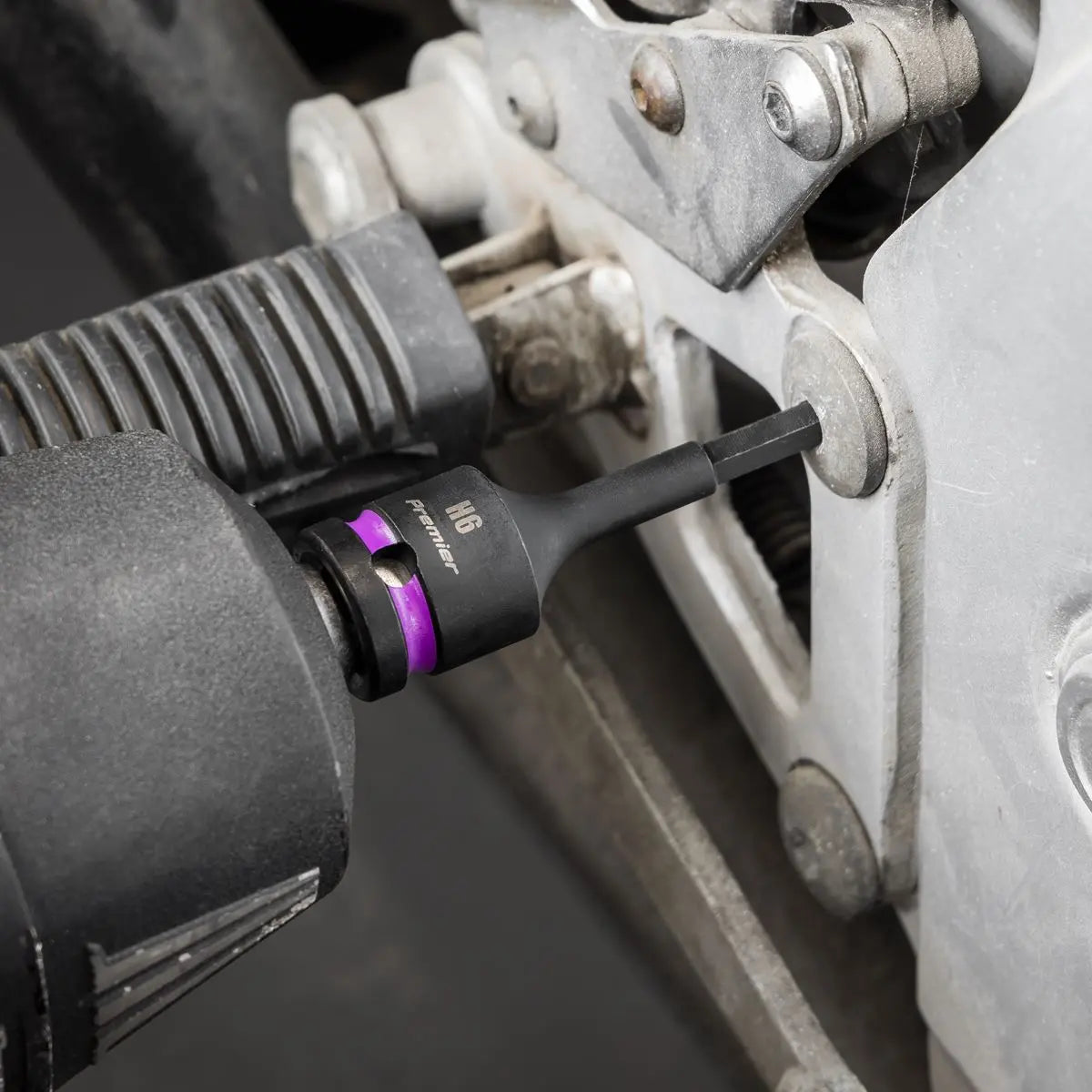 Sealey Premier Hex Impact Socket Bit Set 8pc 1/2"Sq Drive White Rose Tools